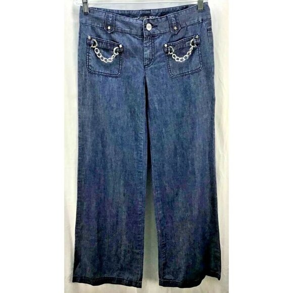 Michael Kors Denim - Michael Kors Jeans 6 Blue Medium Wash Trouser Wide